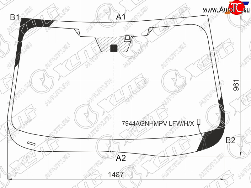 9 599 р. Стекло лобовое (Обогрев щеток Две камеры Датчик дождя) Subaru Forester 18-21 XYG 7944AGNHMPV LFW/H/X  с доставкой в г. Кемерово