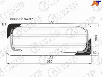 12 899 р. Стекло заднее (Цвет зеленый Обогрев) Suzuki Jimny 18-  Jimny Sierra 18- XYG 8045BGNR RW/H/X  с доставкой в г. Кемерово. Увеличить фотографию 1