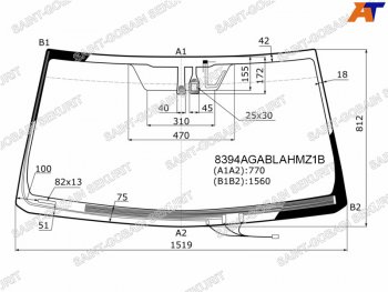 27 749 р. Стекло лобовое (Обогрев щеток Антенна Датчик дождя Молдинг) Toyota Land Cruiser Prado (J150) 09-1 SAINT-GOBAIN SEKURIT 8394AGABLAHMZ1B  с доставкой в г. Кемерово. Увеличить фотографию 1