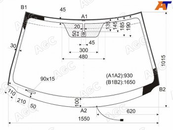 20 399 р. Стекло лобовое с обогревом щеток TOYOTA HIGHLANDERKLUGER 07-13                                      AGC 83G2AGNBLHV  с доставкой в г. Кемерово. Увеличить фотографию 1