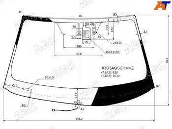 24 999 р. Стекло лобовое (Обогрев щеток Камера Датчик дождя Молдинг) Toyota Highlander 13-17 AGC 83G5AGSCHMVZ  с доставкой в г. Кемерово. Увеличить фотографию 1