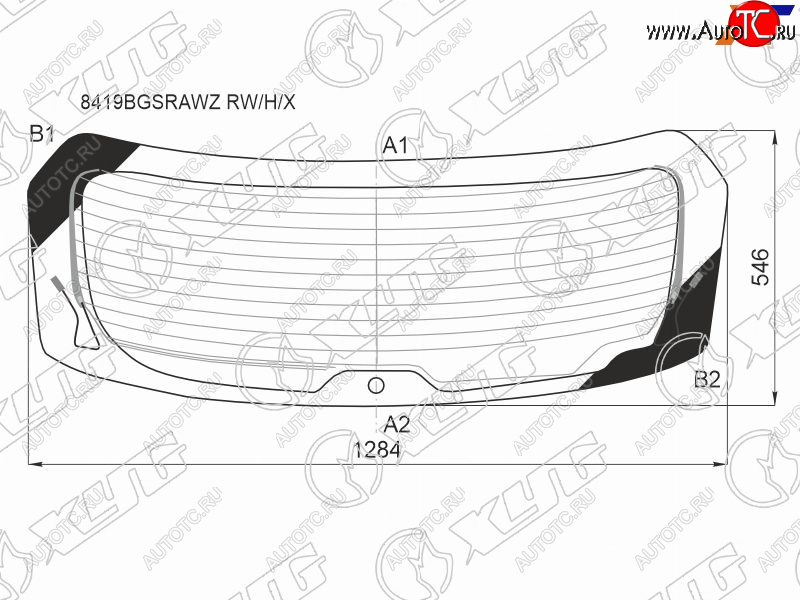 11 999 р. Стекло заднее (Цвет зеленый Обогрев Антенна Молдинг) Lexus NX 14-21 XYG 8419BGSRAWZ RW/H/X  с доставкой в г. Кемерово