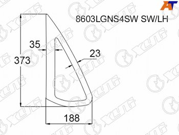 2 349 р. Стекло кузова боковое (не опускное) (Слева Цвет зеленый) Skoda Rapid 20-  Volkswagen Polo 09-20 XYG 8603LGNS4SW SW/LH  с доставкой в г. Кемерово. Увеличить фотографию 1