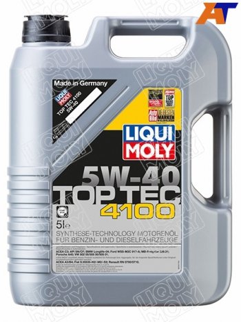 7 999 р. Масло моторное LIQUI MOLY Top Tec 4100 5W-40 SNC3 5л                                                LIQUI MOLY 9511  с доставкой в г. Кемерово. Увеличить фотографию 1