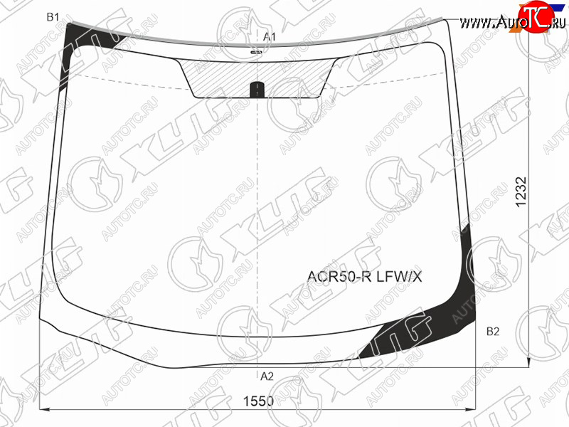 12 999 р. Стекло лобовое TOYOTA ESTIMA 06- XYG ACR50-R LFW/X  с доставкой в г. Кемерово