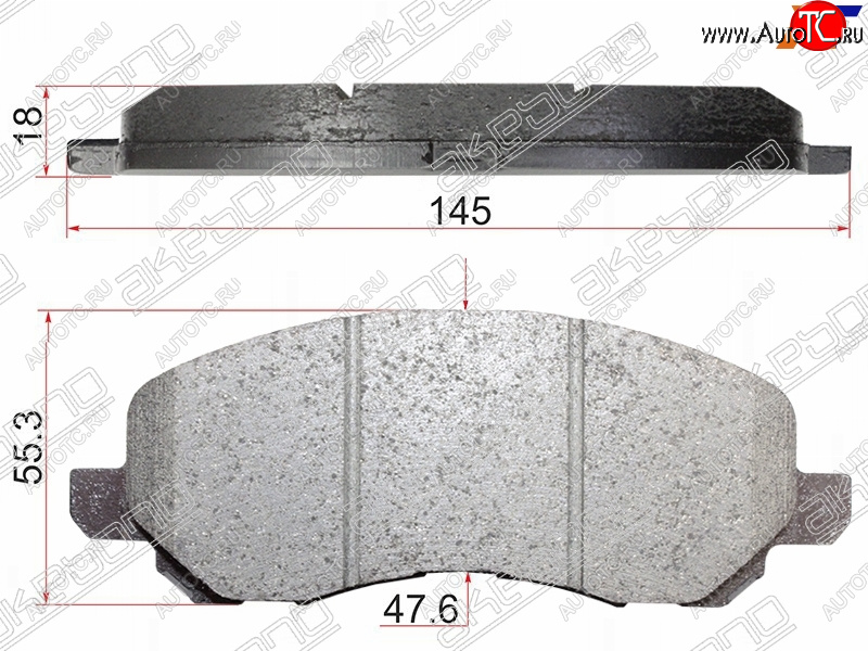 1 899 р. Колодки тормозные перед FR-FL SAT Mitsubishi Outlander CW0W рестайлинг (2009-2012)  с доставкой в г. Кемерово