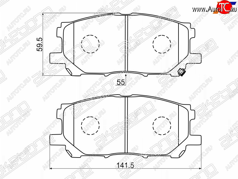 1 659 р. Колодки тормозные перед FL-FR SAT  Lexus RX300  XU30 (2003-2006), Lexus RX330  XU30 (2003-2006), Lexus RX350 ( XU30,  AL10,  AL20) (2003-2019), Toyota Harrier ( XU10,  XU30,  XU60,  XU80) (1997-2025)  с доставкой в г. Кемерово