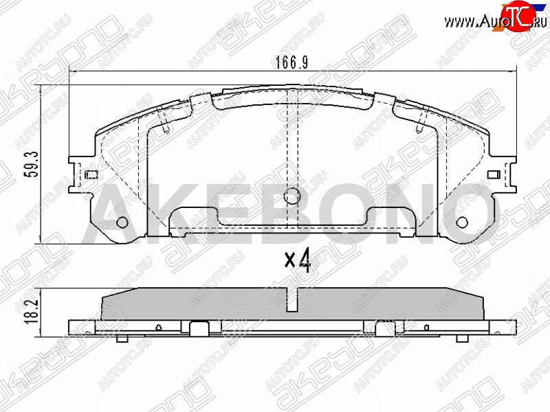 2 789 р. Колодки тормозные перед FL-FR SAT Toyota Highlander XU40 рестайлинг (2010-2013)  с доставкой в г. Кемерово