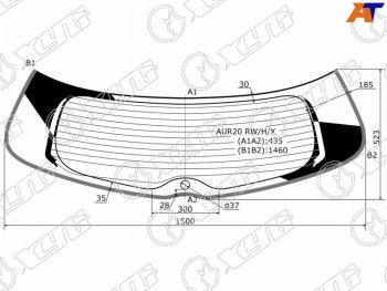 Стекло заднее (Цвет зеленый Обогрев Молдинг) Toyota Verso 09-17 XYG AUR20 RW/H/X