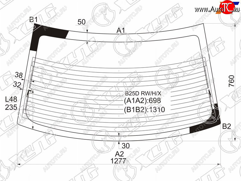 8 749 р. Стекло заднее (Цвет зеленый Обогрев Антенна 4D SED) Mazda 323 98-03  Familia 98-03  Protеgе 98- XYG B25D RW/H/X  с доставкой в г. Кемерово