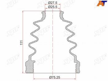529 р. Пыльник шруса внутреннего LH TOYOTA ACV3#ACV40 NZT260ANE10ACUMCU2030ACM21ACR30AZR65 SAT C-1941T  с доставкой в г. Кемерово. Увеличить фотографию 1