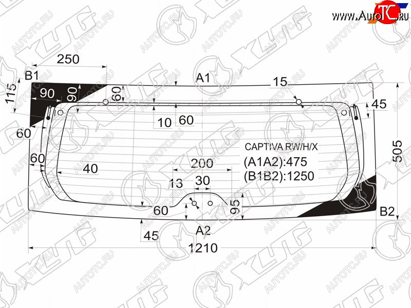 6 449 р. Стекло заднее с обогревом CHEVROLET CAPTIVA 06-16 OPEL ANTARA 06-16                                 XYG CAPTIVA RW/H/X  с доставкой в г. Кемерово