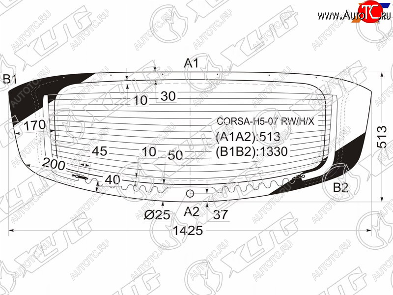 10 599 р. Стекло заднее (Цвет зеленый Обогрев 5D HBK) Opel Corsa 06-14 XYG CORSA-H5-07 RW/H/X  с доставкой в г. Кемерово