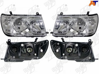 Фара Toyota Land Cruiser (J100) 98-05 (Галоген Комплект Ручная регулировка) DEPO D12-1103P-LD-E1