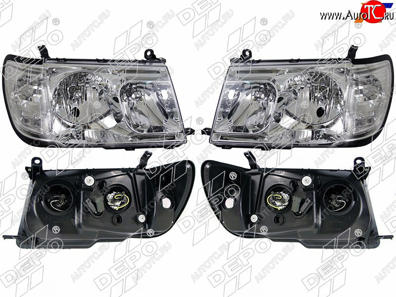 26 549 р. Фара Toyota Land Cruiser (J100) 98-05 (Галоген Комплект Ручная регулировка) DEPO D12-1103P-LD-E1  с доставкой в г. Кемерово