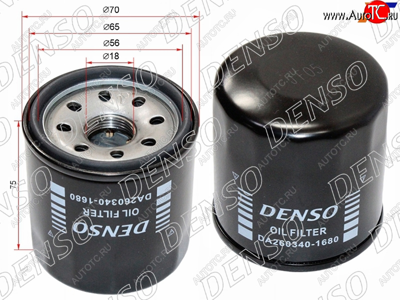 539 р. Фильтр масляный NISSAN QG#, MR20DE, QR20,25, SR20,VQ 20,25, HR# DENSO DA260340-1680  с доставкой в г. Кемерово