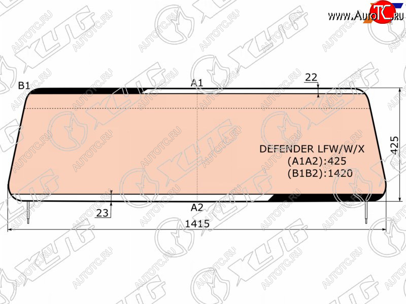 14 649 р. Стекло лобовое (Обогрев полный) Land Rover Defender 83-16 XYG DEFENDER LFW/W/X  с доставкой в г. Кемерово