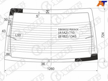 7 999 р. Стекло заднее (Цвет зеленый Обогрев 4D SED) Ford Focus 98-04 XYG DB09532 RW/H/X  с доставкой в г. Кемерово. Увеличить фотографию 1