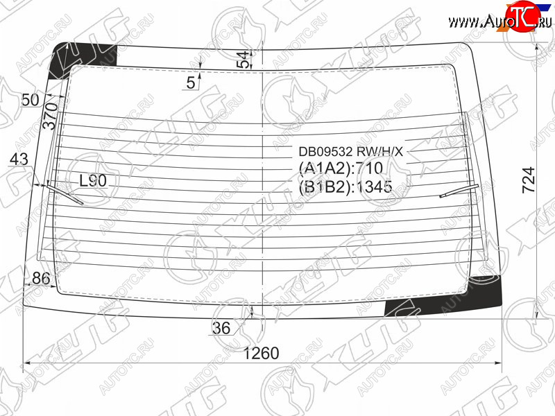 7 999 р. Стекло заднее (Цвет зеленый Обогрев 4D SED) Ford Focus 98-04 XYG DB09532 RW/H/X  с доставкой в г. Кемерово