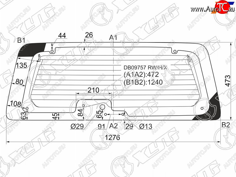 12 449 р. Стекло заднее с обогревом 8 отв. FORD MAVERICKESCAPE 00-07                                          XYG DB09757 RW/H/X  с доставкой в г. Кемерово
