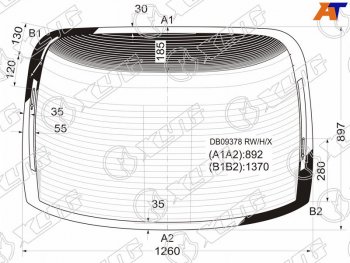 5 849 р. Стекло заднее (Цвет зеленый Обогрев Антенна) Chrysler 300M 98-04 XYG DB09378 RW/H/X  с доставкой в г. Кемерово. Увеличить фотографию 1