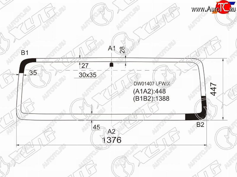 5 499 р. Стекло лобовое Jeep Wrangler 96-07 XYG DW01407 LFW/X  с доставкой в г. Кемерово