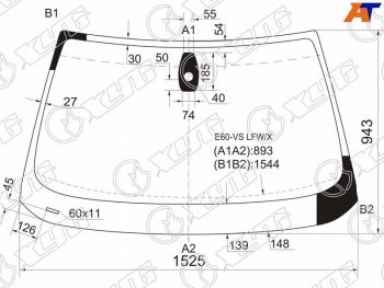 Стекло лобовое (Датчик дождя Круглый датчик дождя 4D SED5D WGN) XYG BMW 5 серия ( E60,  E61) (2007-2010) седан рестайлинг, универсал рестайлинг