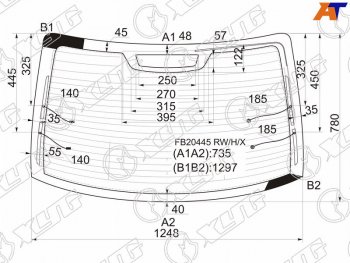 9 749 р. Стекло заднее (Цвет зеленый Обогрев Антенна) BMW 3-Series 98-06 XYG FB20445 RW/H/X  с доставкой в г. Кемерово. Увеличить фотографию 1