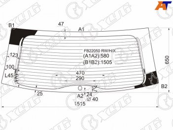 11 899 р. Стекло заднее (Цвет зеленый Обогрев) Toyota Sienna 03-09 XYG FB22050 RW/H/X  с доставкой в г. Кемерово. Увеличить фотографию 1