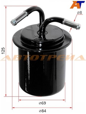 Фильтр топливный SUBARU FORESTER 97-07IMPREZA 92-07LEGACY 88-03 MICRO FT34