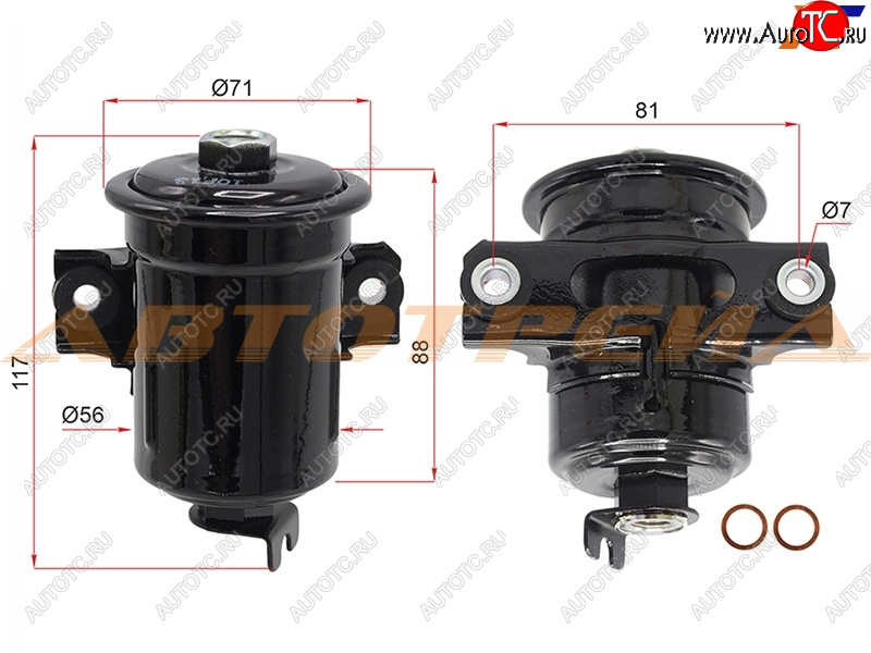 1 639 р. Фильтр топливный TOYOTA COROLLALEVINSPRINTER 4AFE #EFE 91-00 MICRO FT1156  с доставкой в г. Кемерово