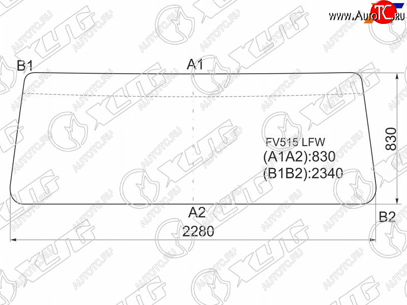 14 449 р. Стекло лобовое Foton Bj3251 05-  Mitsubishi Fuso Supergreat 96- XYG FV515 LFW  с доставкой в г. Кемерово