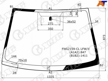 5 449 р. Стекло лобовое Toyota Vitz 99-05  Echo 99-05  Platz 99-05  Yaris 99-05 XYG FW02159-CL LFW/X  с доставкой в г. Кемерово. Увеличить фотографию 1