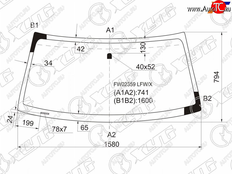 6 299 р. Стекло лобовое Toyota Sequoia 00-07  Tundra 99-07 XYG FW02359 LFW/X  с доставкой в г. Кемерово