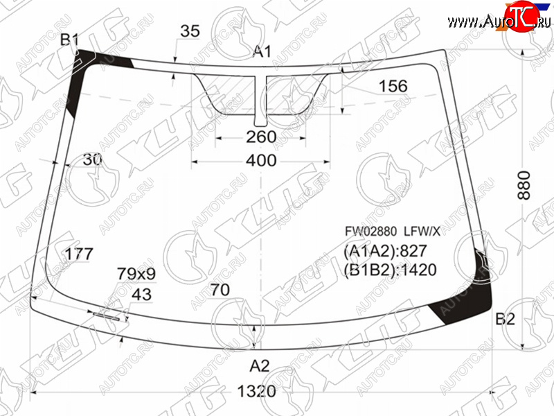5 249 р. Стекло лобовое Scion xD 07-14  Toyota Ist 07-16  Urban Cruiser 09-14 XYG FW02880 LFW/X  с доставкой в г. Кемерово