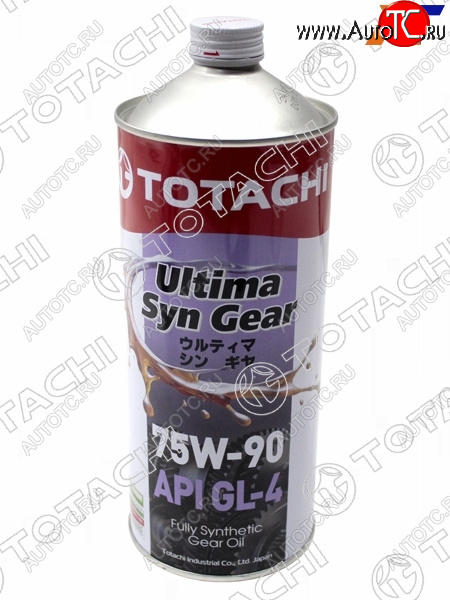 1 899 р. Масло трансмиссионное синтетическое TOTACHI Ultima Syn-Gear 75W-90 GL-4 1л TOTACHI G3501  с доставкой в г. Кемерово
