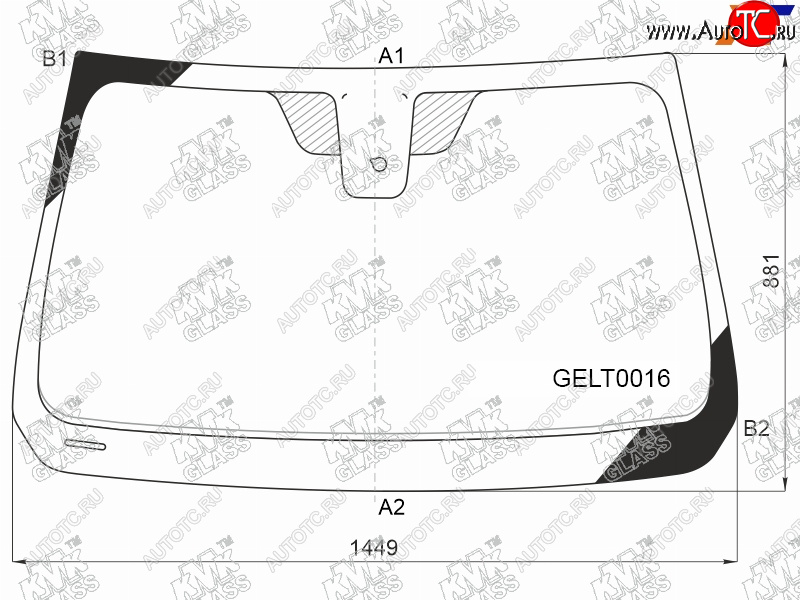 4 999 р. Стекло лобовое (Датчик дождя) Geely Atlas 16-                                                        KMK GELT0016  с доставкой в г. Кемерово