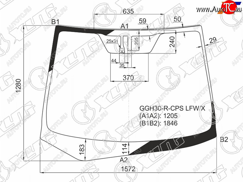 13 249 р. Стекло лобовое (Датчик дождя Молдинг) XYG  Toyota Alphard  H30 - Vellfire  2  с доставкой в г. Кемерово