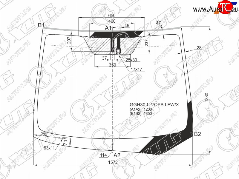 14 999 р. Стекло лобовое (Датчик дождя) Toyota Alphard (H30) 15-23  Vellfire 15- XYG GGH30-L-VCPS LFW/X  с доставкой в г. Кемерово