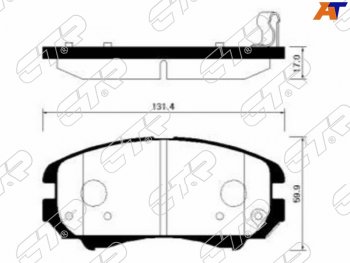 Колодки тормозные перед FR-FL SAT KIA Soul AM рестайлинг (2011-2014)