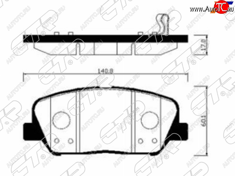 2 599 р. Колодки тормозные передние FR-FL SAT  KIA Ceed 2 JD дорестайлинг, хэтчбэк (2012-2015)  с доставкой в г. Кемерово