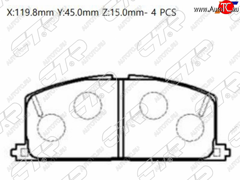 1 889 р. Колодки тормозные перед FL-FR SAT  Toyota Caldina ( T190,  T210,  T240) - Sprinter ( E100,  E110)  с доставкой в г. Кемерово