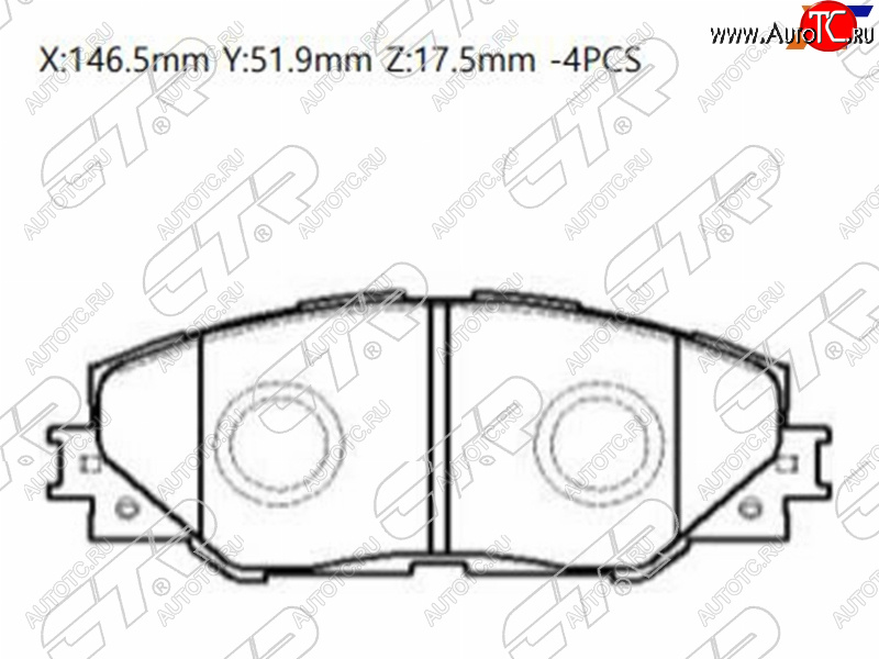 2 479 р. Колодки тормозные перед FL-FR SAT  Toyota RAV4 XA40 5 дв. рестайлинг (2015-2019)  с доставкой в г. Кемерово