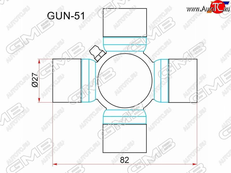 1 069 р. Крестовина карданного вала NISSAN ARMADA 03-PATHFINDER 06-12 GMB GUN-51  с доставкой в г. Кемерово