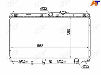 Радиатор SAT Honda Accord 3 CA седан (1985-1989)
