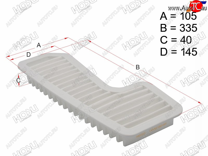 469 р. Фильтр воздушный HOSU  Toyota Mark 2 ( X100,  Qualis,  X110) - RAV4 ( CA20,  XA30,  XA305,  XA40,  XA50)  с доставкой в г. Кемерово