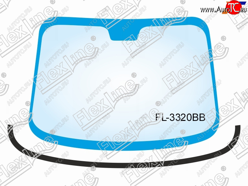 729 р. Молдинг лобового стекла (Снизу) FLEXLINE  Volvo V60 (2010-2018)  с доставкой в г. Кемерово
