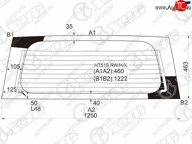 8 799 р. Стекло заднее (Цвет зеленый Обогрев) Chevrolet Cruze 01-08  Suzuki Ignis 00-07  Swift 00-04 XYG HT51S RW/H/X  с доставкой в г. Кемерово