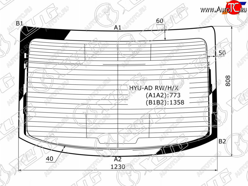12 449 р. Стекло заднее (Цвет зеленый Обогрев Антенна) Hyundai Elantra 15-20 XYG HYU-AD RW/H/X  с доставкой в г. Кемерово