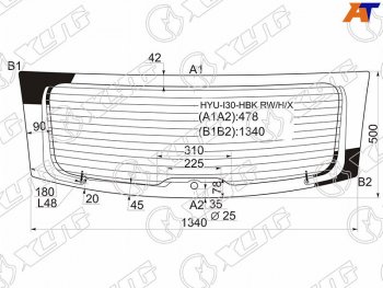 12 449 р. Стекло заднее (Цвет зеленый Обогрев) Hyundai i30 07-12 XYG HYU-I30-HBK RW/H/X  с доставкой в г. Кемерово. Увеличить фотографию 1